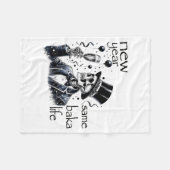 New Year Same Baka Life Funny Skeleton New Year's  Fleece Deken (Voorkant (Horizontaal))