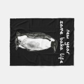 New Year Same Baka Life Humor Penguin Joke  Fleece Deken (Voorkant (Horizontaal))