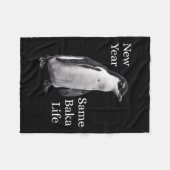 New Year Same Baka Life Penguin Joke  Fleece Deken (Voorkant (Horizontaal))