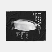 New Year Same Baka Life Penguin Joke Funny Fleece Deken (Voorkant (Horizontaal))