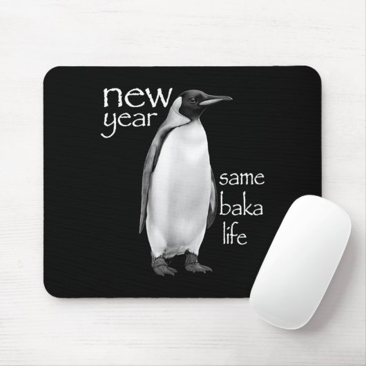 New Year Same Baka Life Penguin Joke Funny Muismat (Met muis)