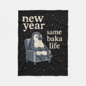 New Year Same Baka Life Penguin Joke Gaming Video  Fleece Deken (Voorkant)
