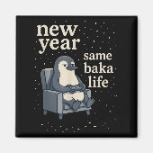 New Year Same Baka Life Penguin Joke Gaming Video  Magneet (Voorkant)