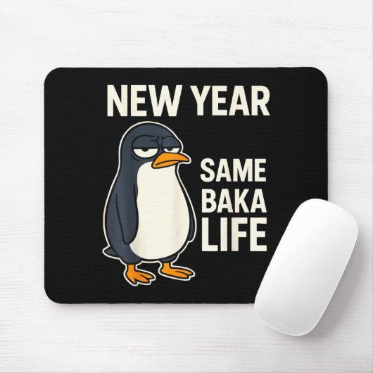 New Year Same Baka Life Penguin Joke Muismat (Met muis)