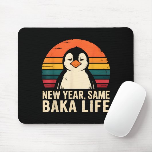 New Year Same Baka Life Penguin Joke Muismat (Met muis)