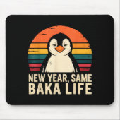 New Year Same Baka Life Penguin Joke Muismat (Voorkant)