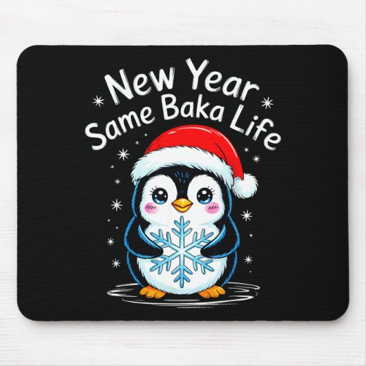 New Year Same Baka Life Penguin Joke Muismat (Voorkant)