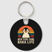 New Year Same Baka Life Penguin Joke Sleutelhanger (Voorkant)