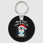 New Year Same Baka Life Penguin Joke Sleutelhanger (Voorkant)