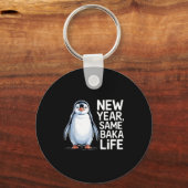New Year Same Baka Life Penguin Joke  Sleutelhanger (Voorkant)