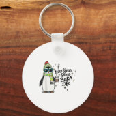 New Year Same Baka Life Penguin Meme Joke  Sleutelhanger (Voorkant)