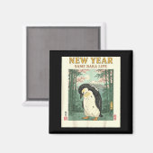 New Year Same Baka Life Penguin New Year 2026 Reso Magneet (Voorkant / Achterkant)