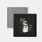 New Year Same Baka Life Penguin New Year Sarcastic Magneet (Voorkant / Achterkant)