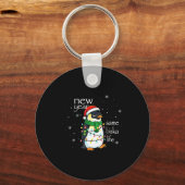 New Year Same Baka Life Penguin New Year Sarcastic Sleutelhanger (Voorkant)