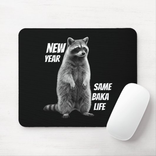 New Year Same Baka Life Raccoon Joke  Muismat (Met muis)