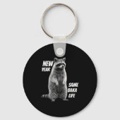 New Year Same Baka Life Raccoon Joke Sleutelhanger (Voorkant)
