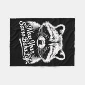 New Year Same Baka Life Raccoon Meme Funny Joke  Fleece Deken (Voorkant (Horizontaal))
