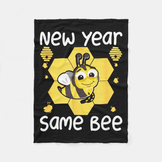 New Year Same Bee Meme Funny New Years Eve  Fleece Deken (Voorkant)