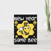 New Year Same Bee Meme Funny New Years Eve  Kaart (Voorkant)