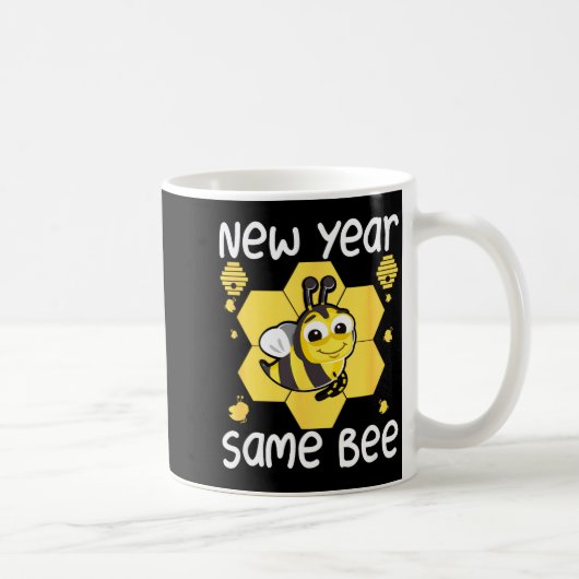 New Year Same Bee Meme Funny New Years Eve  Koffiemok (Rechts)