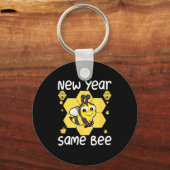 New Year Same Bee Meme Funny New Years Eve Sleutelhanger (Voorkant)