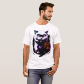 New Year Same Cat Boss Funny Halloween Cat T-Shirt (Voorkant volledig)