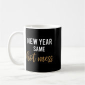 New Year Same Hot Mess Funny 2021 Year Hot Mess  Koffiemok (Links)