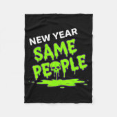 New Year Same People Funny Skull  Fleece Deken (Voorkant)