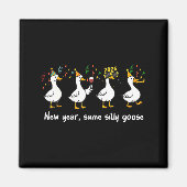 New Year Same Silly Goose Family Matching New Year Magneet (Voorkant)