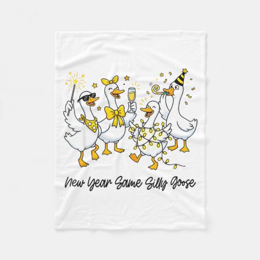 New Year Same Silly Goose Funny 2026 New Year Teac Fleece Deken (Voorkant)