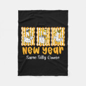 New Year Same Silly Goose Funny 2026 New Year Teac Fleece Deken (Voorkant)