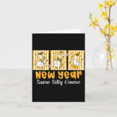 New Year Same Silly Goose Funny 2026 New Year Teac Kaart (Gele Bloem)