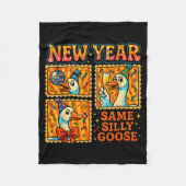 New Year Same Silly Goose Funny Retro Party Gift  Fleece Deken (Voorkant)