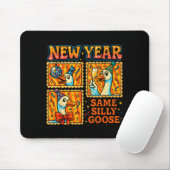 New Year Same Silly Goose Funny Retro Party Gift  Muismat (Met muis)