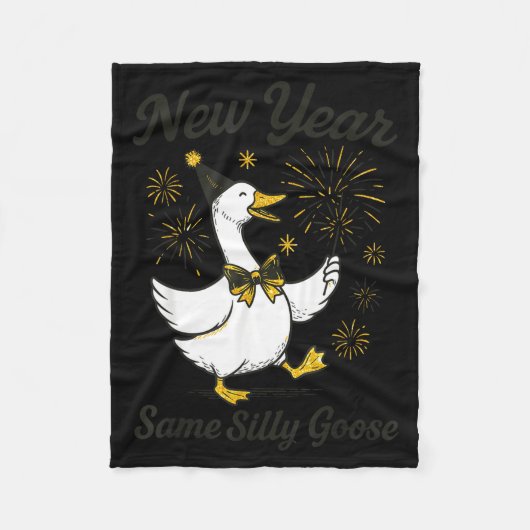 New Year Same Silly Goose New Year's Eve Party Fir Fleece Deken (Voorkant)
