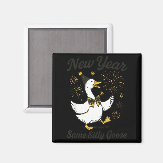 New Year Same Silly Goose New Year's Eve Party Fir Magneet (Voorkant / Achterkant)
