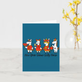 New Year Same Silly Horse Funny Chinese Lunar New  Kaart (Gele Bloem)