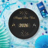 New Year Sparkle Paper Plate Papieren Bordje (Feest)