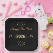 New Year Sparkle Paper Plate Papieren Bordje (Feest)
