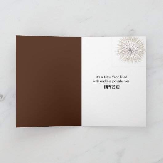 New Year Sparklers With Countdown Clock Kaart (Binnen)