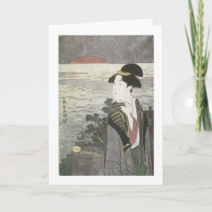 New Year Sunrise, Choki, 1795 Feestdagen Kaart