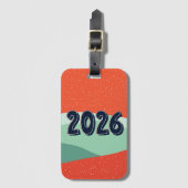 New year travel world tour  bagagelabel (Voorkant (verticaal))