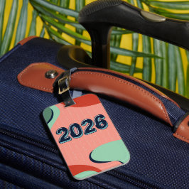New year travel world tour Luggage Tag Bagagelabel