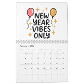 "New Year Vibes Only" 2025 Calendar Kalender (Feb 2026)