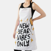 "New Year Vibes Only" Celebration Kitchen Apron Schort (Insitu)