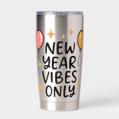 "New Year Vibes Only"  Geïsoleerde Drinkbeker (Achterkant)
