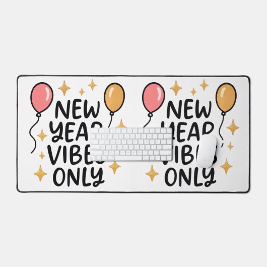 "New Year Vibes Only" Mouse Pad (Keyboard & Muis)