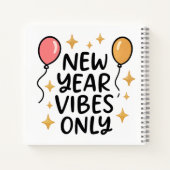 "New Year Vibes Only" Spiral Notebook Notitieboek (Achterkant)