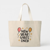 "New Year Vibes Only" Trendy Tote Bag (Achterkant)