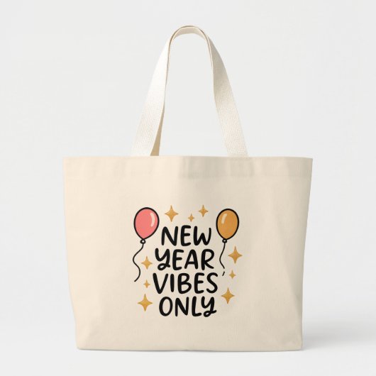 "New Year Vibes Only" Trendy Tote Bag (Voorkant)